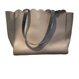 Kate Spade Tote with cute scalloped detailing in taupe